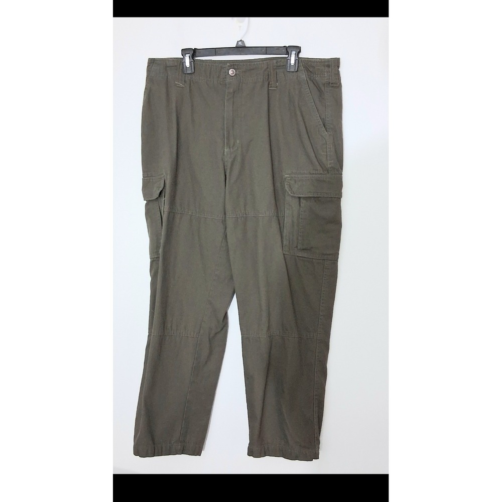 Guide Gear Pants Mens 38x29 Brown Flannel Lined Cargo Pockets Zip Up Pre-owned
